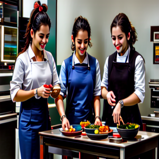 017_Three people are preparing a meal in a small kitchen..png